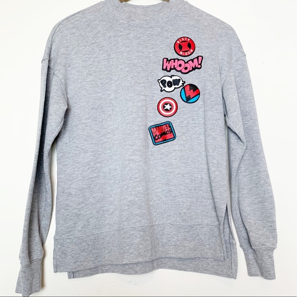 grey marvel sweatshirt